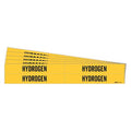 Pipe Marker, Adhesive, Black, Hydrogen, PK5, 7157-4-PK