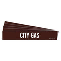 Pipe Marker, Adhesive, White, City Gas, PK5, 7346-1-PK