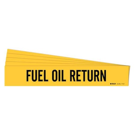 Pipe Marker,Black,Fuel Oil Return,PK5, 7116-1-PK
