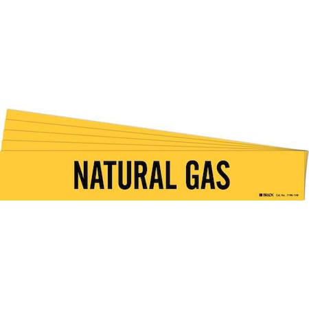 Pipe Marker,Black,Natural Gas,PK5, 7196-1HV-PK