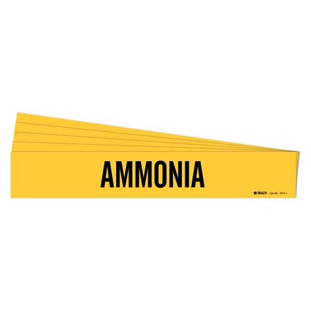 Pipe Marker, Adhesive, Black, Ammonia, PK5, 7014-1-PK