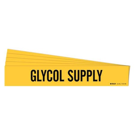 Pipe Marker,Black,Glycol Supply,PK5, 7123-1HV-PK