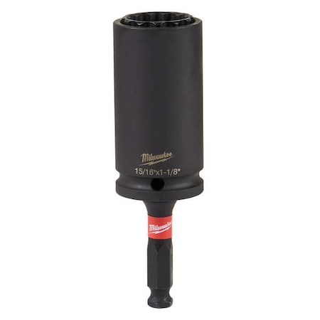 SHOCKWAVE Lineman's 12 Point 15/16 in. and 1-1/8 in. 2-in-1 Socket