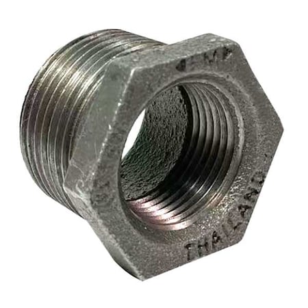 Hex Bushing Hex Bushing, 1-1/4" x 1/4" Pipe, MNPT x FNPT, Malleable Iron, Class 150