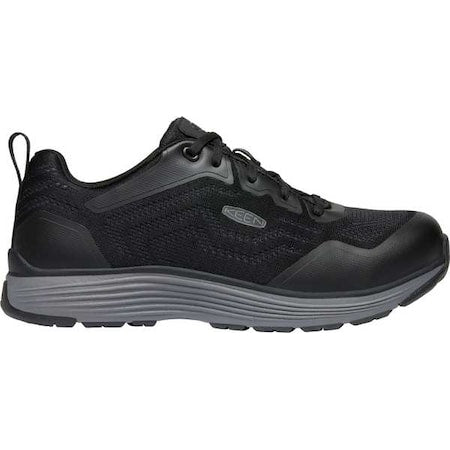 Men's Athletic Shoe, 13 Mesh Upper, Aluminum Toe, 3 in H, Black/Steel Gray, 1025564