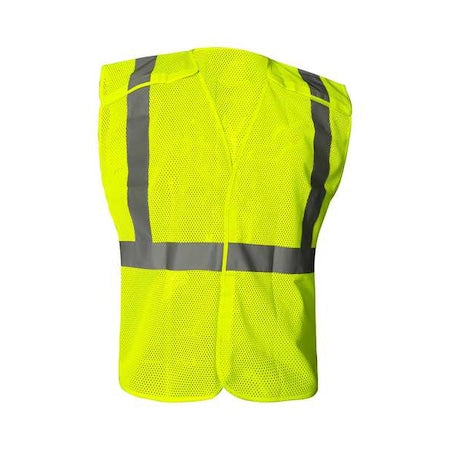 High-Visibility Vest, Polyester, Yellow/Green, Size 4XL