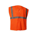 Hi-Vis Safety Vest L Class 2 U Back, ,Hook and Loop 0 Pockets, No Mic Tab, {delete}