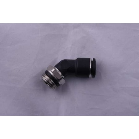 Push to Connect Fitting, Nylon, Black