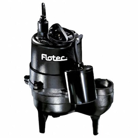 SewageEjectorPump,10ft,0.5hp,115VAC