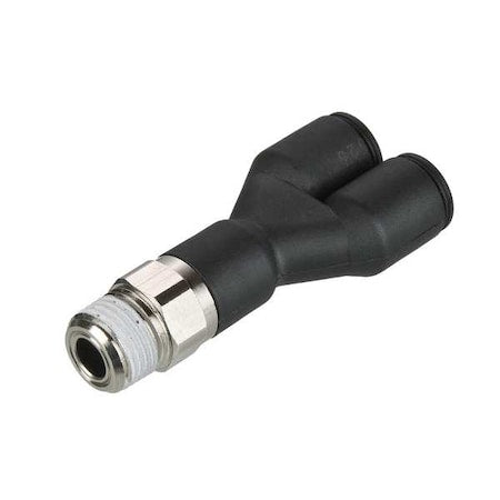 Fractional Push-to-Connect Fitting, Nylon, Black