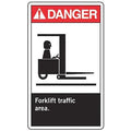 Danger Sign Label, 5 in H, 3 1/2 in W, Vinyl, Vertical Rectangle, English, LVHR001VSP, PK5