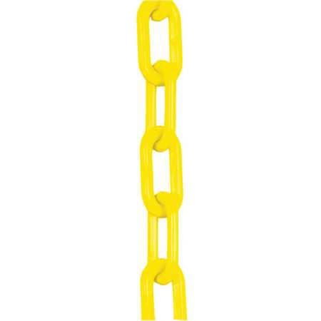 Plastic Chain, Yellow, 100 ft Length, Gloss