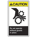 Label, 5 in Height, 3 1/2 in Width, Vinyl, Vertical Rectangle, English