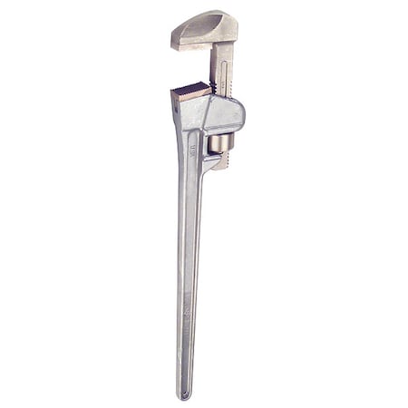 48 in L 7 9/16 in Cap. Aluminum Straight Pipe Wrench