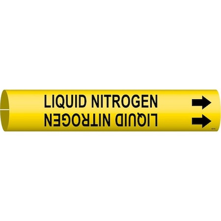 Pipe Mrkr,Liquid Nitrogen,1-1/2to2-3/8In