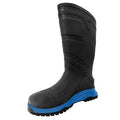 Unisex Leader ENS Rubber Boot, Plain Toe, 15 in Height, Black, 12