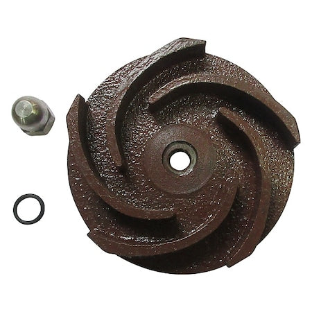 Impeller,3 3/8" Dia,Cast Iron