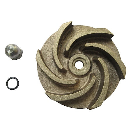 Impeller,3 5/8" Dia,Semi-Open,Bronze