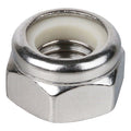 Nylon Insert Lock Nut, M24-2.00, Steel, Class 8, Zinc Plated, 24 mm Ht, 10 PK