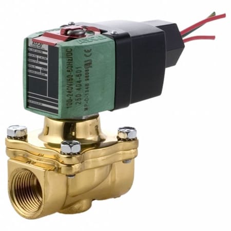 Solenoid Valve, 2-Way, 2-Position, Normally Closed, 3/8 in Pipe Size, 24V to 120V AC/DC, High Flow