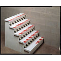 Floor Marking Tape, vinyl, Striped, Red, 3 in W., 10 mil Thickness