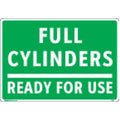 Gas Cylinder Sign Label,7 In. H,10 In. W