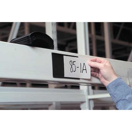 Label Holder, 6 in L, 3 in W, Gray, PK25
