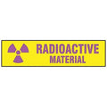 Cabinet Label, Radioactive Material, Polyester, 24 in W, 7 in H