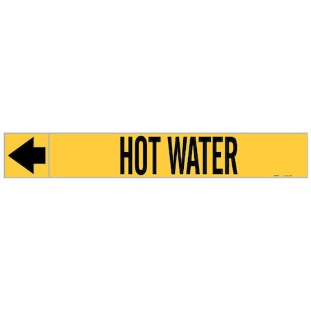 Pipe Marker,Hot Water,1 In.H