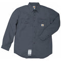 Men's Flame-Resistant Collared Shirt, 8.6 cal/sq cm, S, 12% Nylon, 88% Cotton