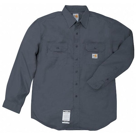 Men's Flame-Resistant Collared Shirt, 8.6 cal/sq cm, 4XL, 12% Nylon, 88% Cotton