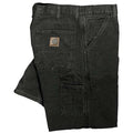 Men's Dungaree Work Pants, 42 in, Black, Cotton