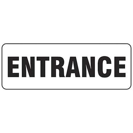 Entrance Sign, 3 1/2 in x 10 in, Rectangle, Vinyl, 22272MLS