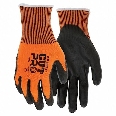 Coated Gloves, Polyurethane, Sandy, Palm, 4 Abrasion Level, L 1 PR