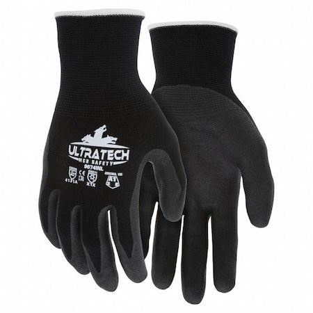 Insulated Work Gloves, Nitrile, Smooth, Palm, 2 Abrasion Level, 2XL 12 PK