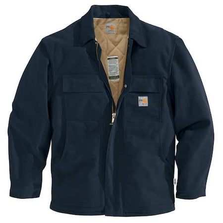 FR Coat, 54.3 cal/sq cm, XL, 13 oz 100% Cotton, Hook-and-Loop, Zipper Closure
