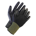 Coated Gloves, Polyurethane, Smooth, Palm, Not Tested Abrasion Level, Black, 2XL (11) 1 PR
