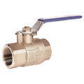 1-1/4" FNPT Brass Ball Valve Inline