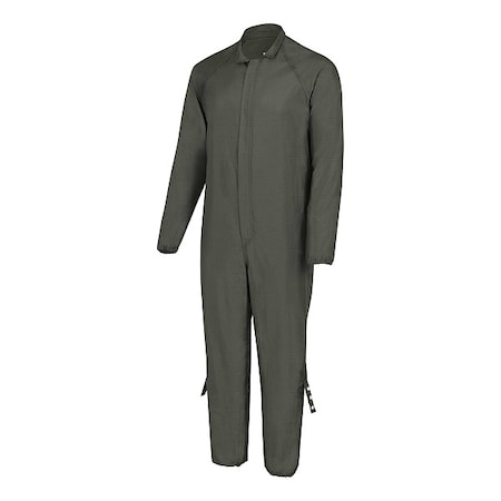 Flame-Resistant Coverall, 8 cal/sq cm ATPV, S, 32 in Inseam, Zipper
