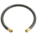 1 in ID x 6 ft L Garden Leader Hose, EPDM Tube, Black, Brass x Brass Fitting