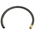 3/4 in ID x 5 ft L Service Sink Hose, EPDM Tube, Black, Brass Fitting