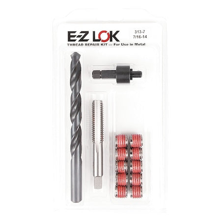 Thread Repair Kit, Self Locking Thread Inserts, 18-8 Stainless Steel, 10 Inserts