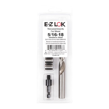 Thread Repair Kit, Knife Thread Inserts, Plain, 5 Inserts