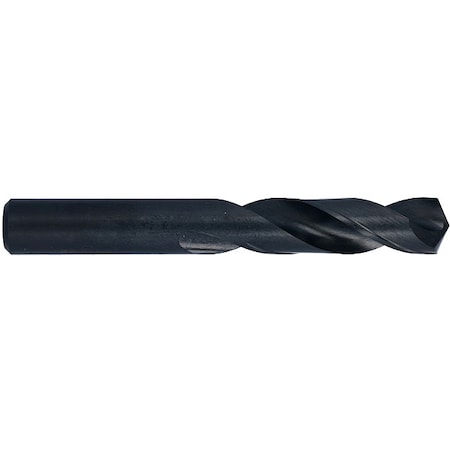 Screw Machine Drill Bit, #47 Size, 135  Degrees Point Angle, High Speed Steel, Black Oxide Finish