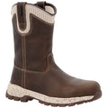 Women's Wellington Boot, 9 1/2, Alloy Toe, 10 in H, Dark Brown, GB00557