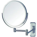 Wall Makeup Mirror, 11 in W, 13 in H, Chrome, Wall
