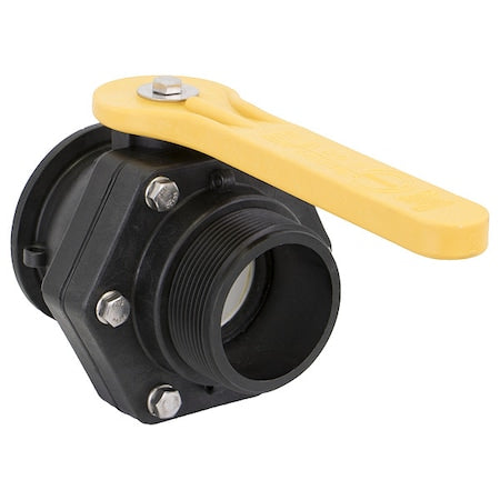 Manual 2-Way Ball Valve,Flange,Polypro