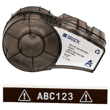 Brown All Weather Vinyl Labels for Brady M210 and M211, 0.5in