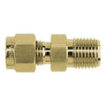 Strt, Brass, Tube 3/8 in, MNPT 1/2 in