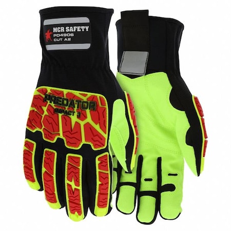 Mechanics Gloves,L,Spandex,Black,PR